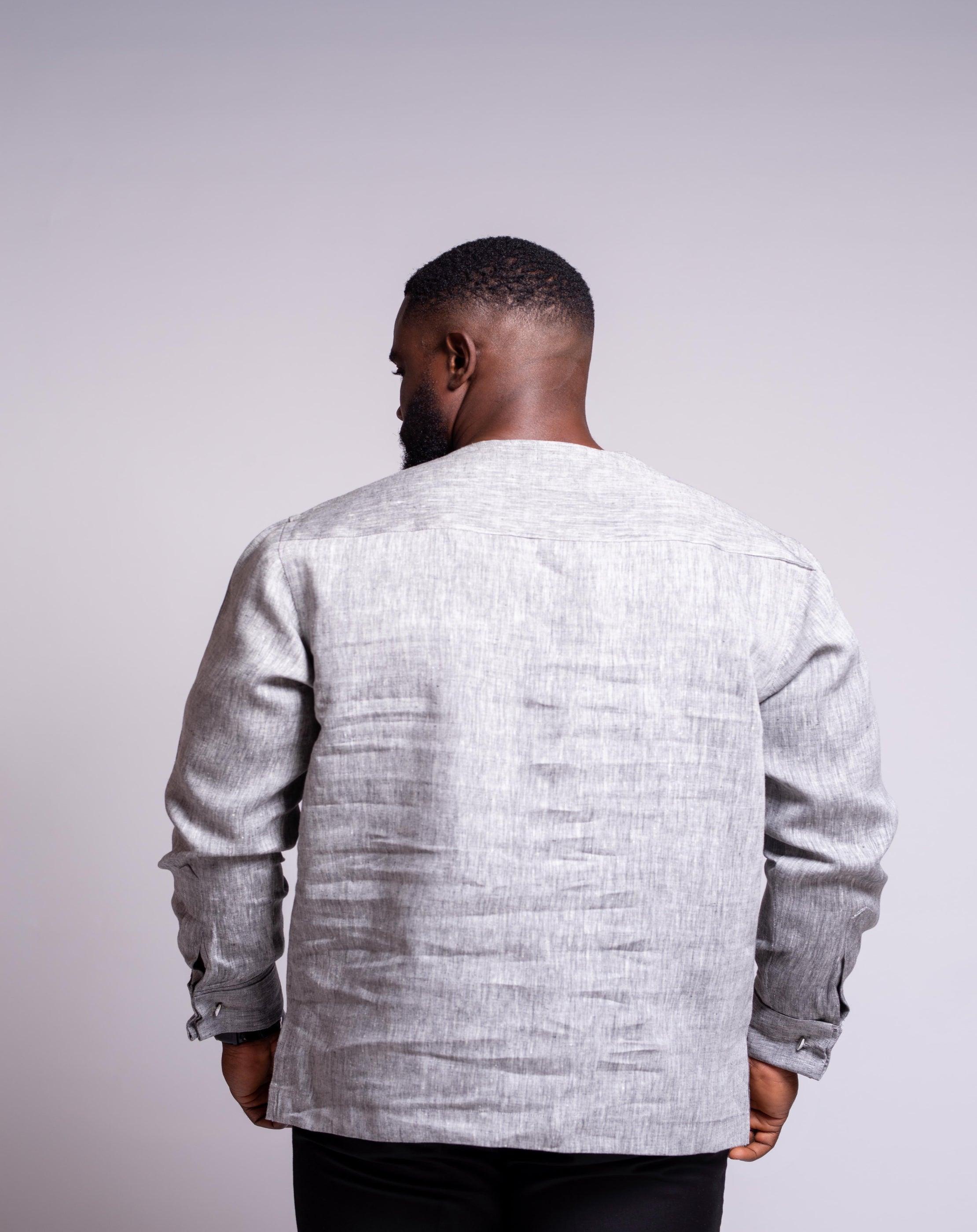 Linen Men's Shirt (Long Sleeves) - YvonneEx